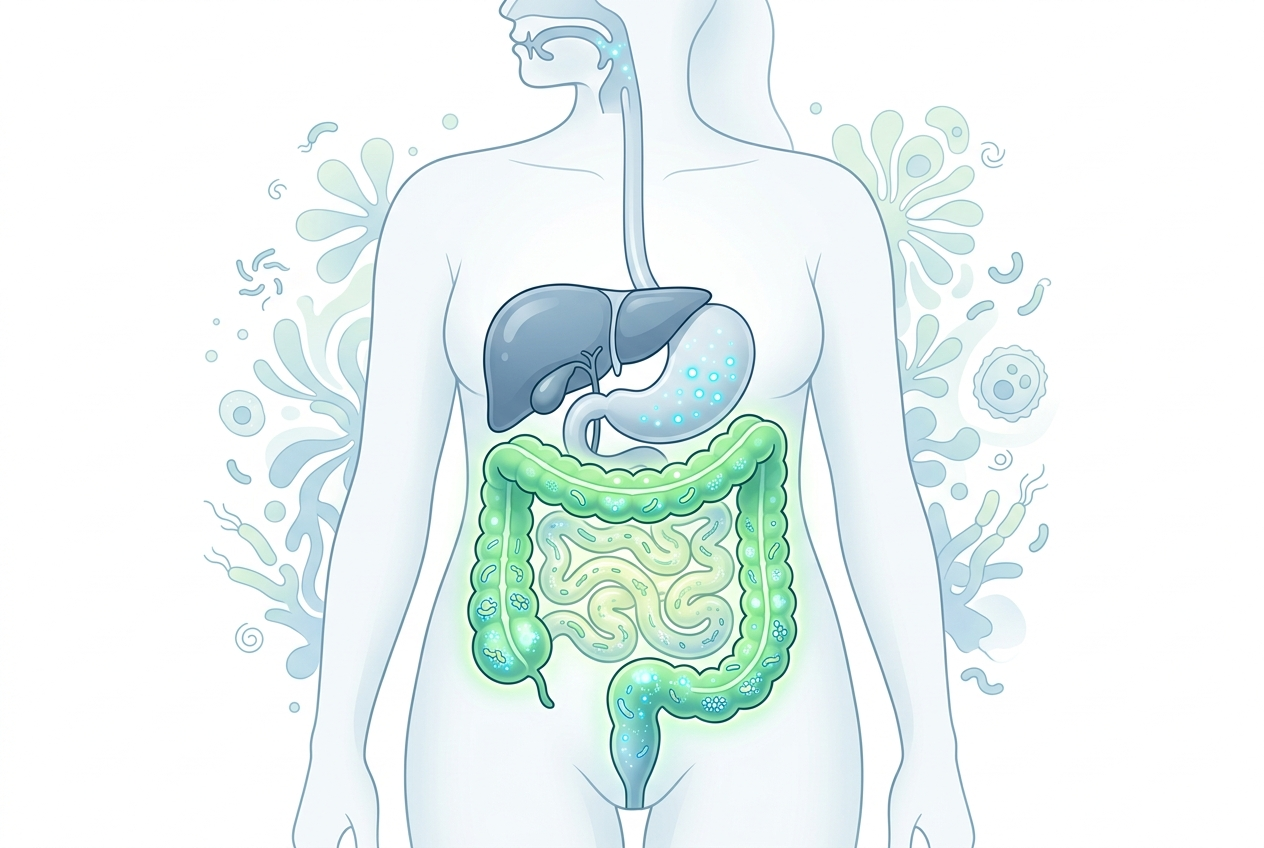 Diagram showing how probiotics modulate inflammation through the gut barrier and immune system