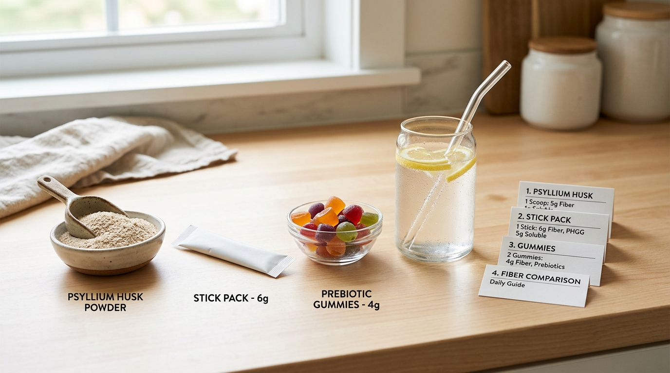 What Kind of Fiber Supplement Should You Take? Psyllium, PHGG, Inulin, and Gummies Compared