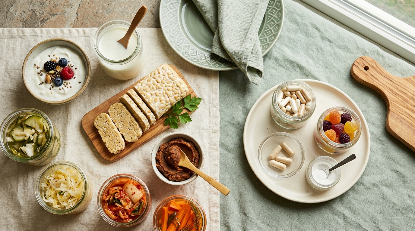 Do Probiotics Replace Fermented Foods? Foods, Strains, and Products Compared